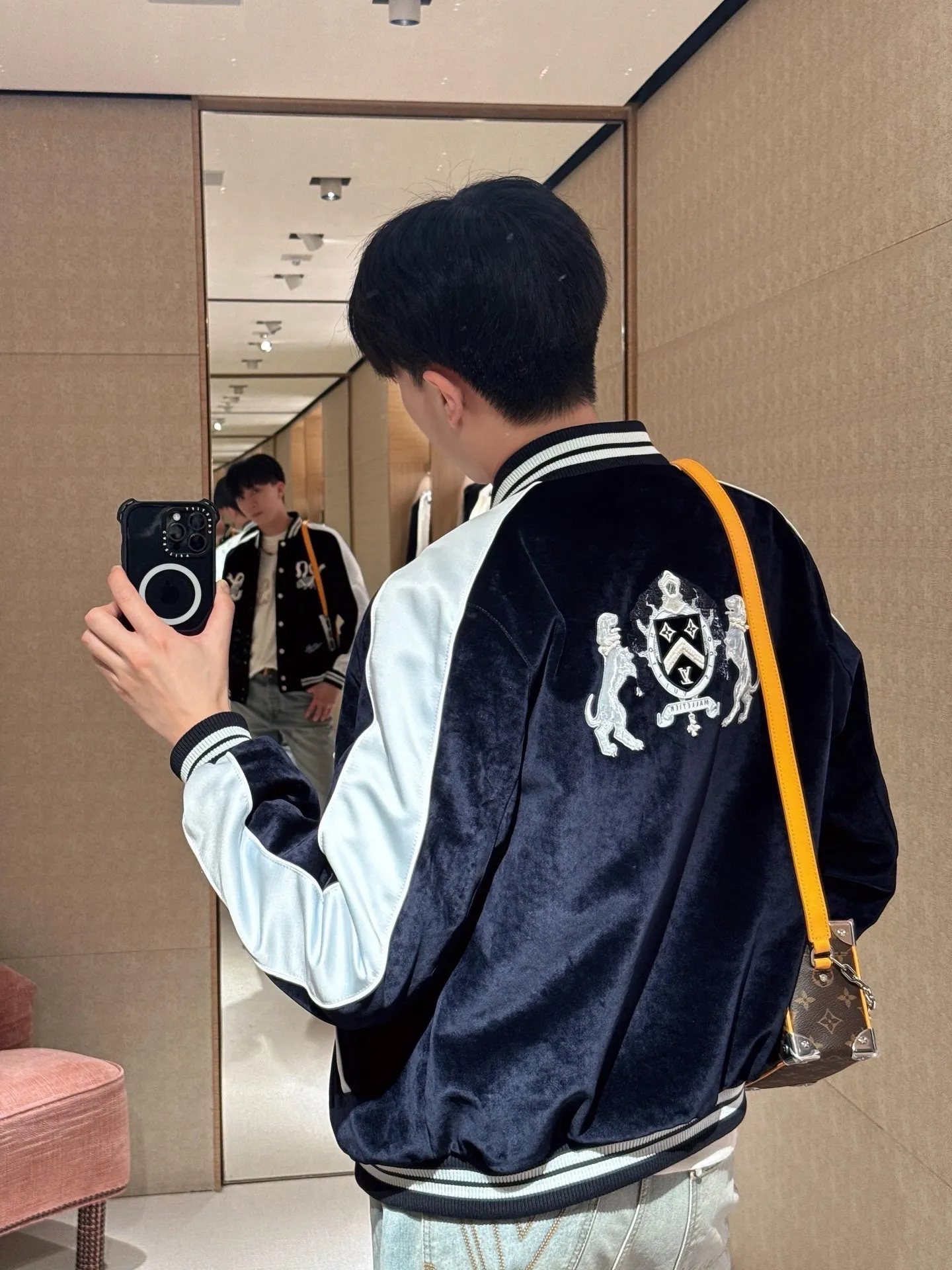 Louis Vuitton/Louis Vuitton 24Fw Pearl Velvet Yokosuka Jacket Jacket
